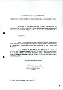 Resolução do Conselho de Ensino, Pesquisa e Extensão nº 0202/1997