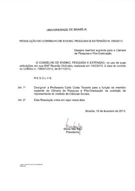 Resolução do Conselho de Ensino, Pesquisa e Extensão nº 0056/2013