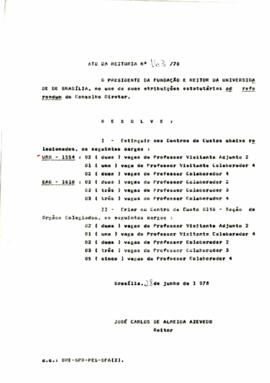 Ato da Reitoria nº 0163/1978