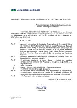 Resolução do Conselho de Ensino, Pesquisa e Extensão nº 0035/2014