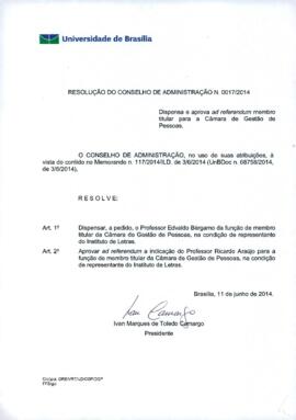 Resolução do Conselho de Administração nº 0017/2014