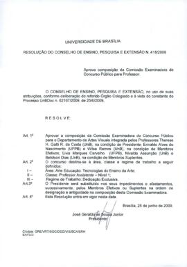 Resolução do Conselho de Ensino, Pesquisa e Extensão nº 0418/2009