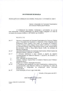 Resolução do Conselho de Ensino, Pesquisa e Extensão nº 0009/2011