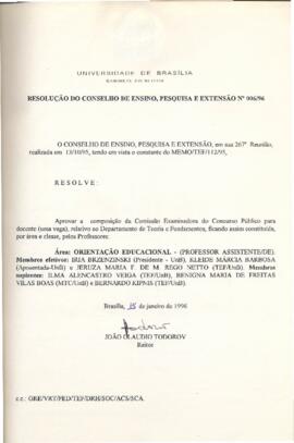 Resolução do Conselho de Ensino, Pesquisa e Extensão nº 0006/1996