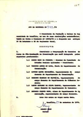Ato da Reitoria nº 0849/1974