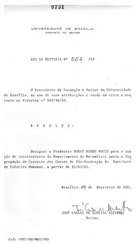 Ato da Reitoria nº 0007/1983