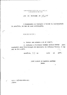 Ato da Reitoria nº 0172/1977