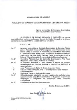 Resolução do Conselho de Ensino, Pesquisa e Extensão nº 0041/2011