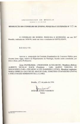 Resolução do Conselho de Ensino, Pesquisa e Extensão nº 0095/1996