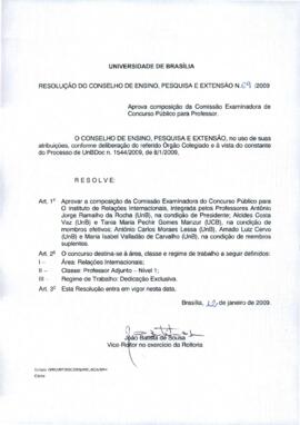 Resolução do Conselho de Ensino, Pesquisa e Extensão nº 0009/2009