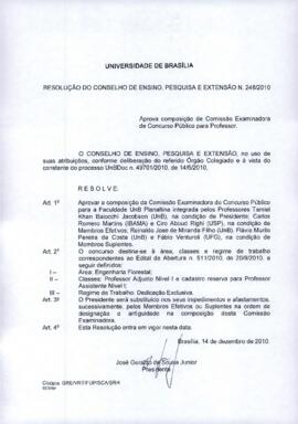 Resolução do Conselho de Ensino, Pesquisa e Extensão nº 0248/2010