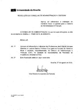 Resolução do Conselho de Administração nº 0037/2015