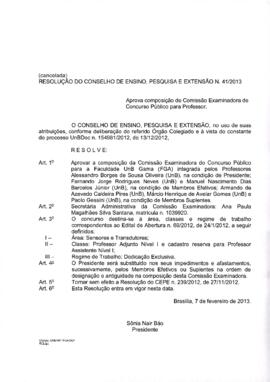 Resolução do Conselho de Ensino, Pesquisa e Extensão nº 0041/2013