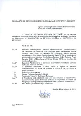 Resolução do Conselho de Ensino, Pesquisa e Extensão nº 0229/2014