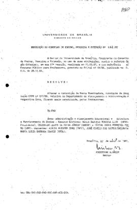 Resolução do Conselho de Ensino, Pesquisa e Extensão nº 0012/1987