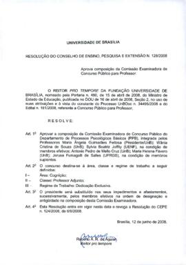 Resolução do Conselho de Ensino, Pesquisa e Extensão nº 0128/2008