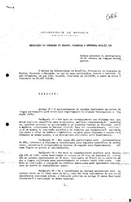 Resolução do Conselho de Ensino, Pesquisa e Extensão nº 0031/1988