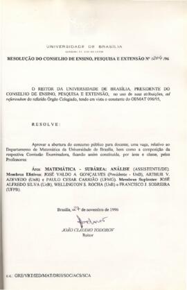 Resolução do Conselho de Ensino, Pesquisa e Extensão nº 0204/1996