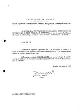 Resolução do Conselho de Ensino, Pesquisa e Extensão nº 0017/1999