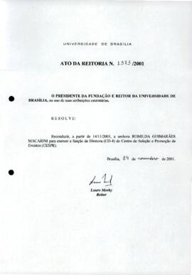 Ato da Reitoria nº 1373/2001