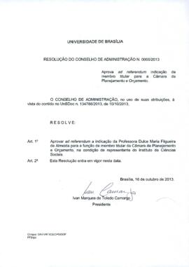 Resolução do Conselho de Administração nº 0066/2013
