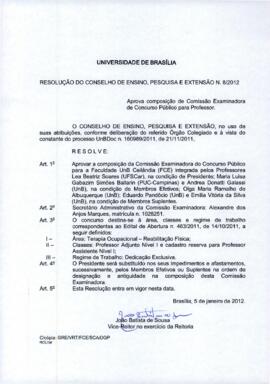 Resolução do Conselho de Ensino, Pesquisa e Extensão nº 0008/2012