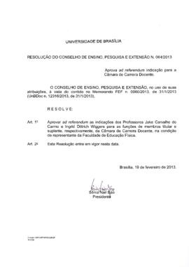 Resolução do Conselho de Ensino, Pesquisa e Extensão nº 0064/2013