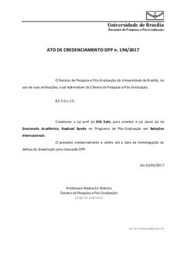 Ato de Credenciamento DPP N° 0194/2017