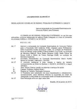 Resolução do Conselho de Ensino, Pesquisa e Extensão nº 0026/2013