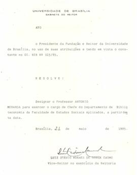 Ato da Reitoria nº 0175/1985