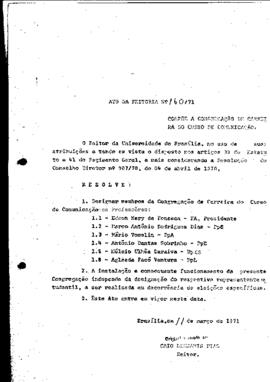 Ato da Reitoria nº 0160/1971