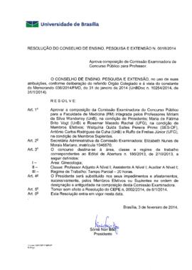 Resolução do Conselho de Ensino, Pesquisa e Extensão nº 0018/2014