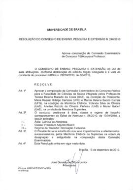 Resolução do Conselho de Ensino, Pesquisa e Extensão nº 0246/2010