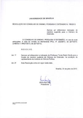 Resolução do Conselho de Ensino, Pesquisa e Extensão nº 0156/2013