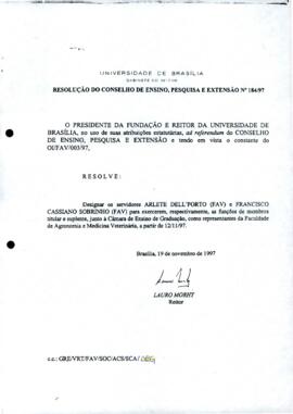 Resolução do Conselho de Ensino, Pesquisa e Extensão nº 0184/1997
