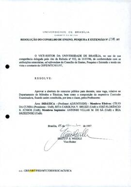 Resolução do Conselho de Ensino, Pesquisa e Extensão nº 0178/1997