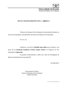 Ato de Credenciamento DPP N° 0063/2017