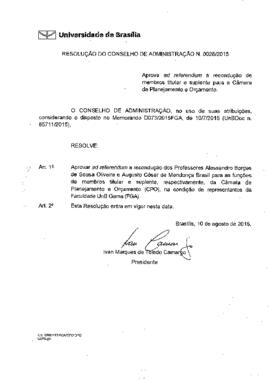 Resolução do Conselho de Administração nº 0028/2015