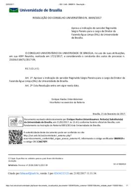Resolução do Conselho Universitário nº 0009/2017
