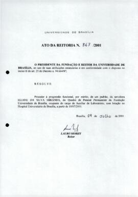 Ato da Reitoria nº 0867/2001