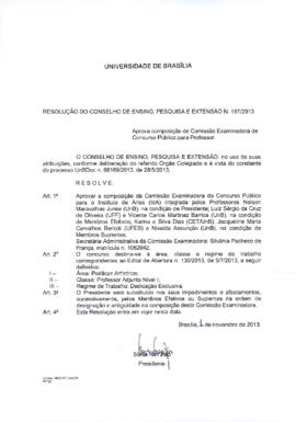 Resolução do Conselho de Ensino, Pesquisa e Extensão nº 0197/2013