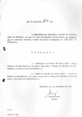 Ato da Reitoria nº 0879/1975