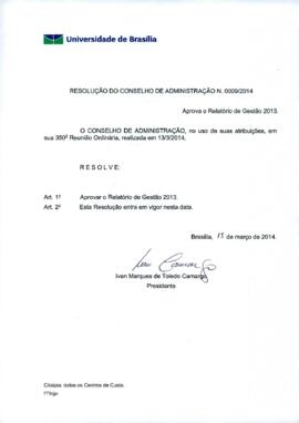 Resolução do Conselho de Administração nº 0009/2014