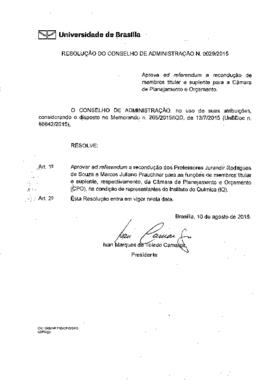 Resolução do Conselho de Administração nº 0029/2015
