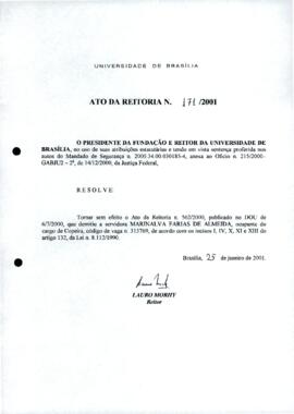 Ato da Reitoria nº 0171/2001