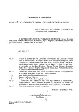 Resolução do Conselho de Ensino, Pesquisa e Extensão nº 0068/2010