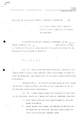 Resolução do Conselho de Ensino, Pesquisa e Extensão nº SN.0001/1986
