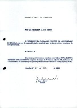 Ato da Reitoria nº 0323/2000