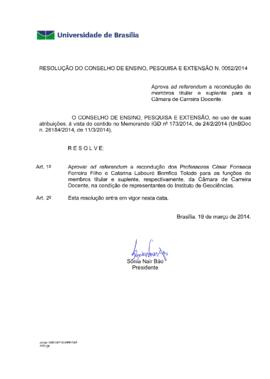 Resolução do Conselho de Ensino, Pesquisa e Extensão nº 0052/2014