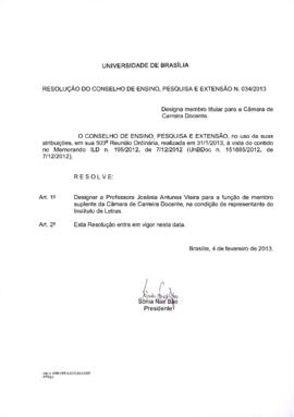 Resolução do Conselho de Ensino, Pesquisa e Extensão nº 0034/2013